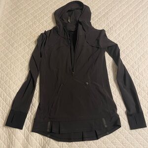 Black lululemon half zip pullover running size 2 running